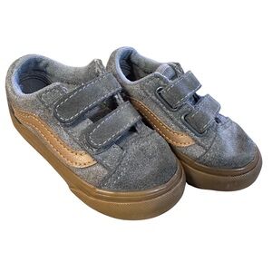 Vans Gray and Tan Kids Sneakers
